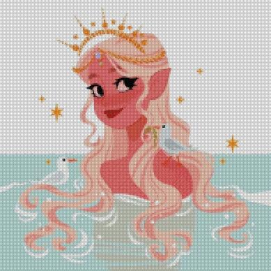 Mermaid Princess with Friends from Above the Water