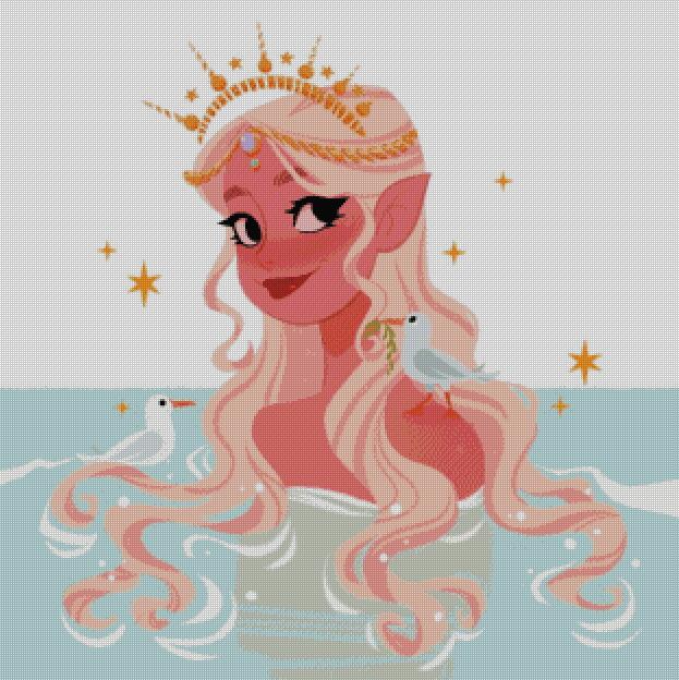 Mermaid Princess with Friends from Above the Water