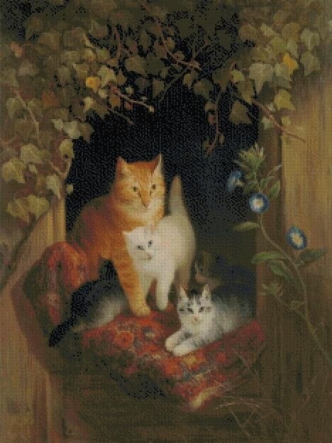 Cat with Kittens (1844)