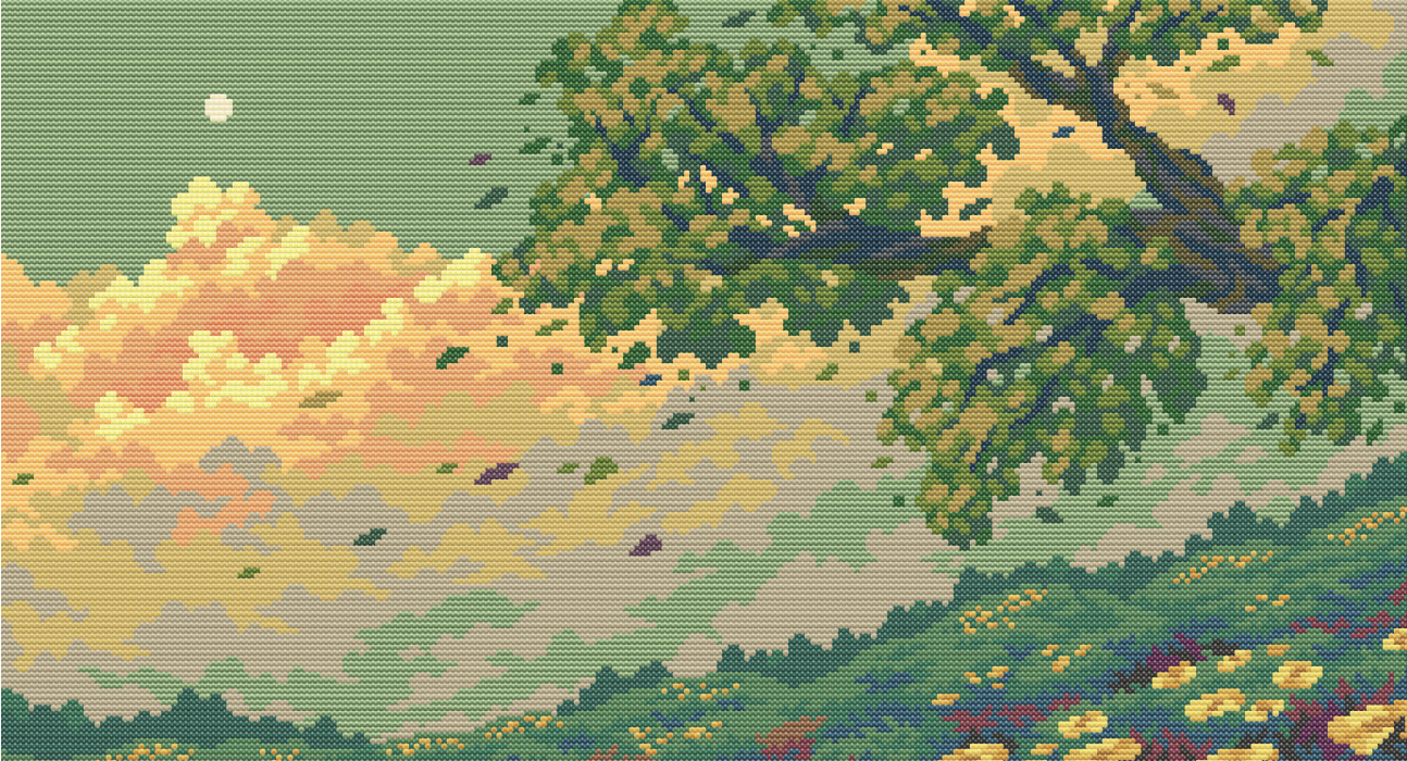 Orange Afternoon (Hand Charted)