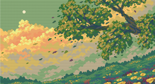 Orange Afternoon (Hand Charted)