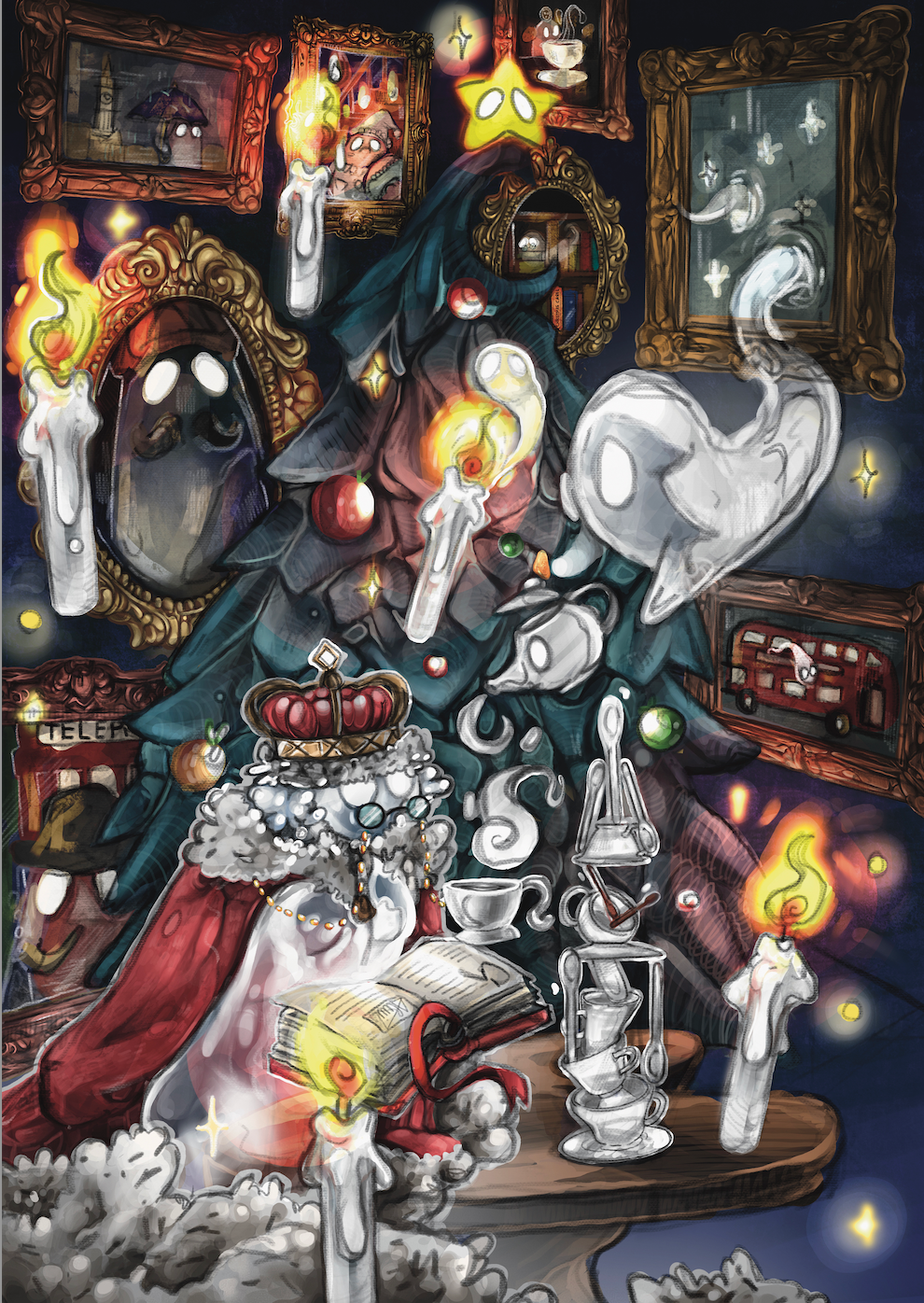 English Ghosts at Christmas Night