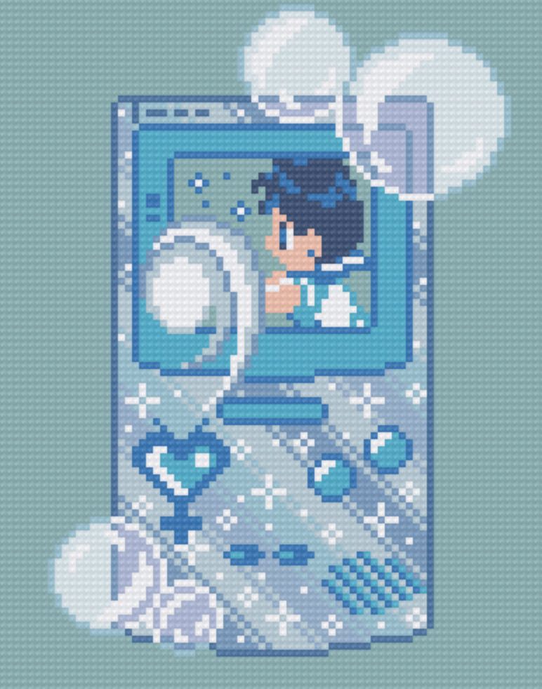 Sailor Mercury Game Boy (Hand-Charted Kit)