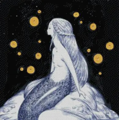 Night Mermaid (full and cropped version)