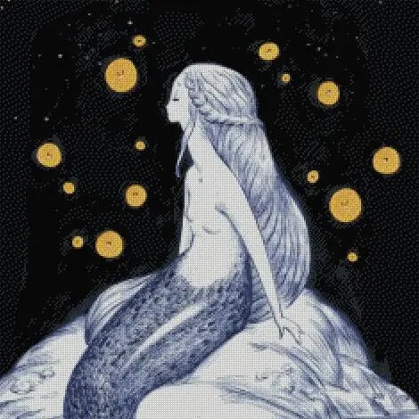 Night Mermaid (full and cropped version)