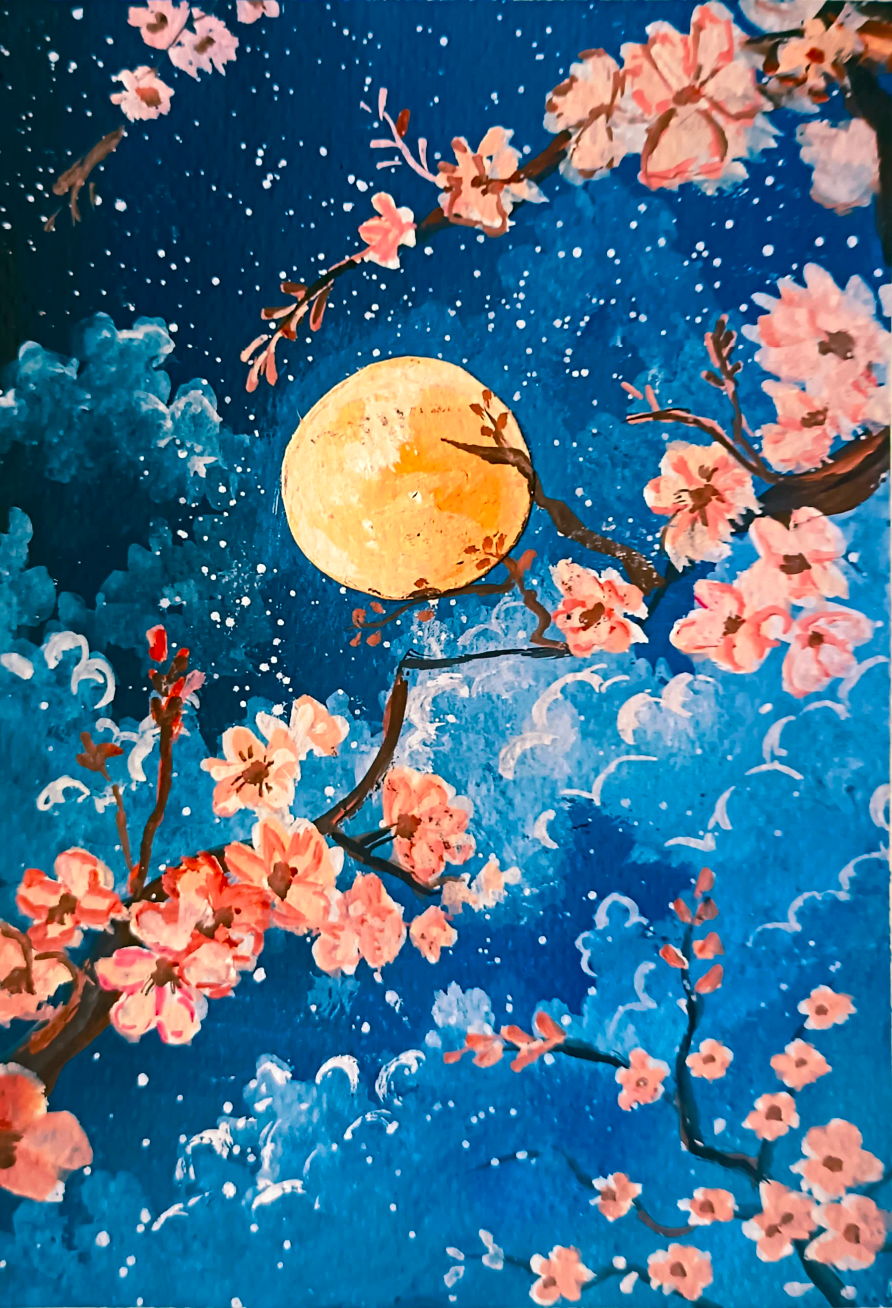Moon Gazing Among Sakura