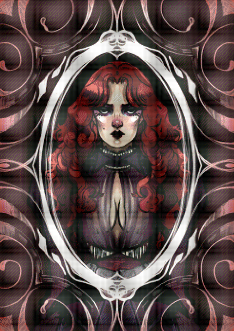 Lady Vampire in the Mirror